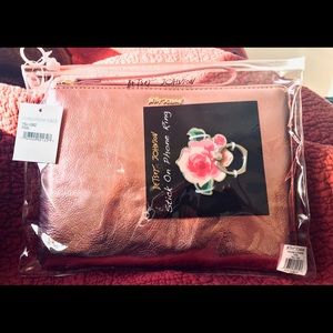 “Betsy Johnson” Wristlet Pouch  {ONLY PINK AVAILAB